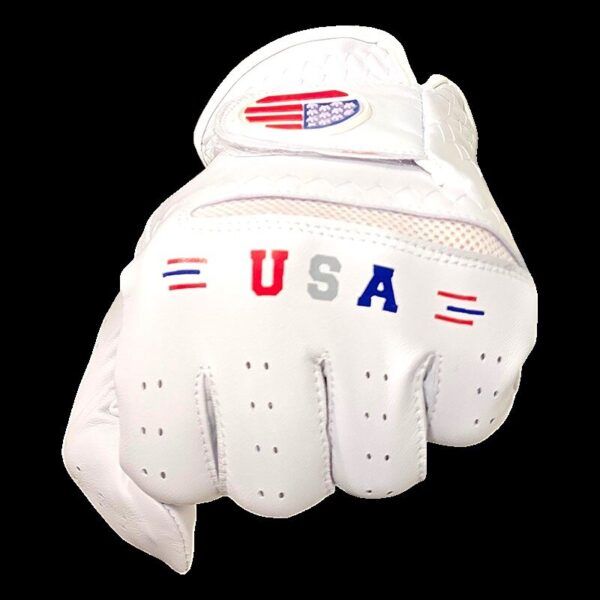 USA Flag Golf Glove - Golf Glove - Fist - White