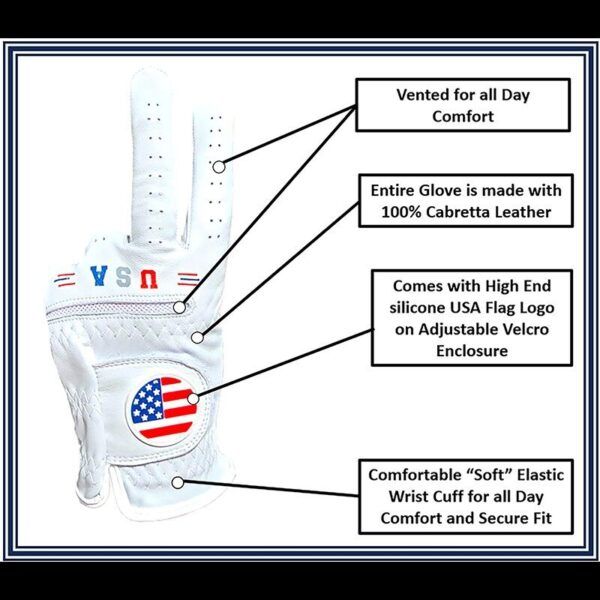 USA Flag Golf Glove - Image 3