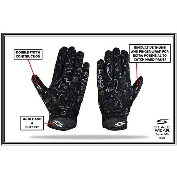Football Receiver Gloves - Beast - Black - 3