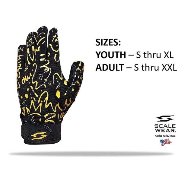 Beast Football Receiver Gloves - Black & Gold - Image 4