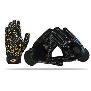 Football Receiver Gloves - Beast - Black & Gold - Main