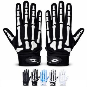 Bone Padded Receiver Gloves - Black & White