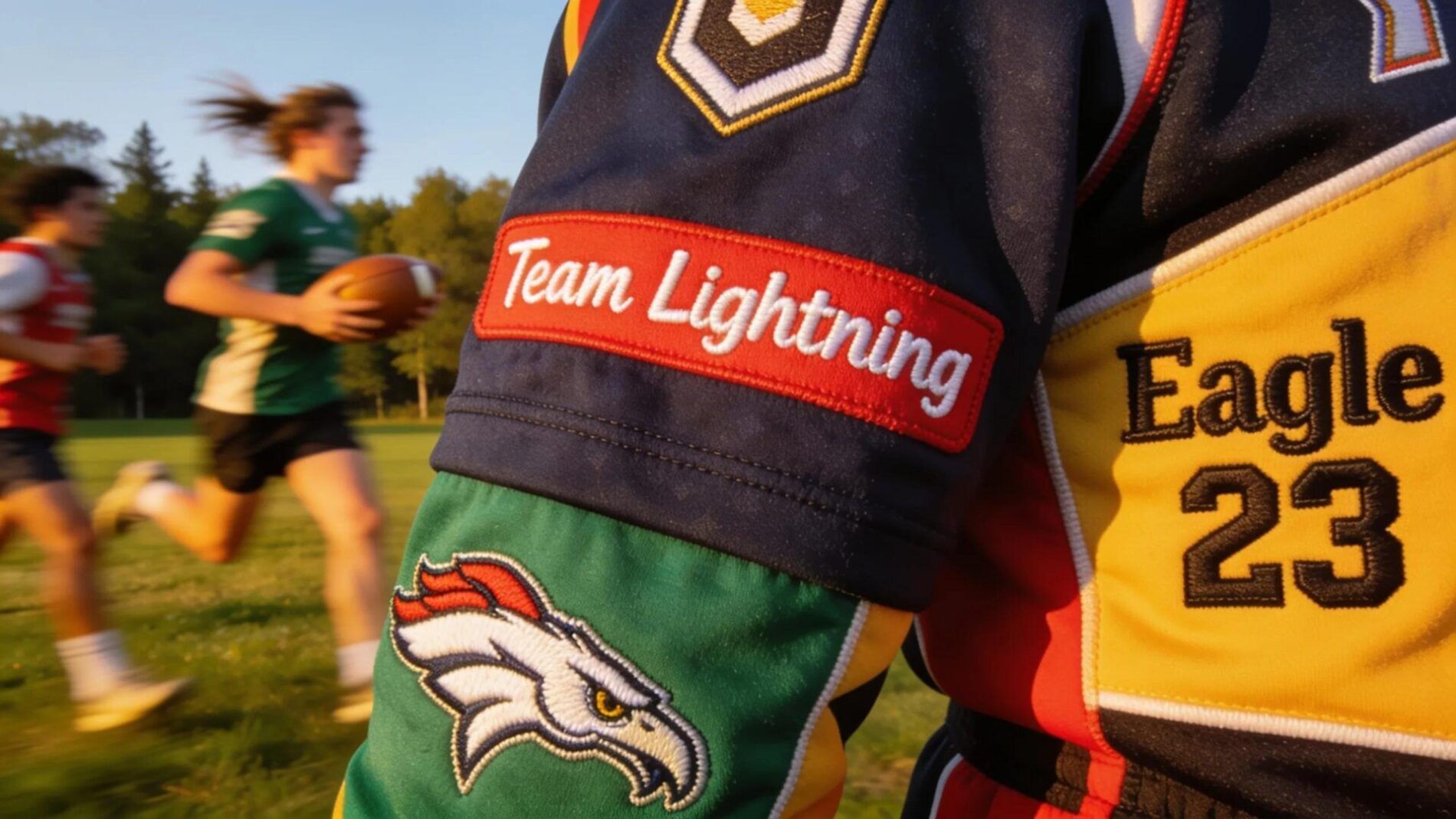 Close-up of customized athletic gear displaying unique designs and personalization options tailored for athletes