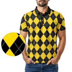 Argyle Polo Shirt - Yellow & Black
