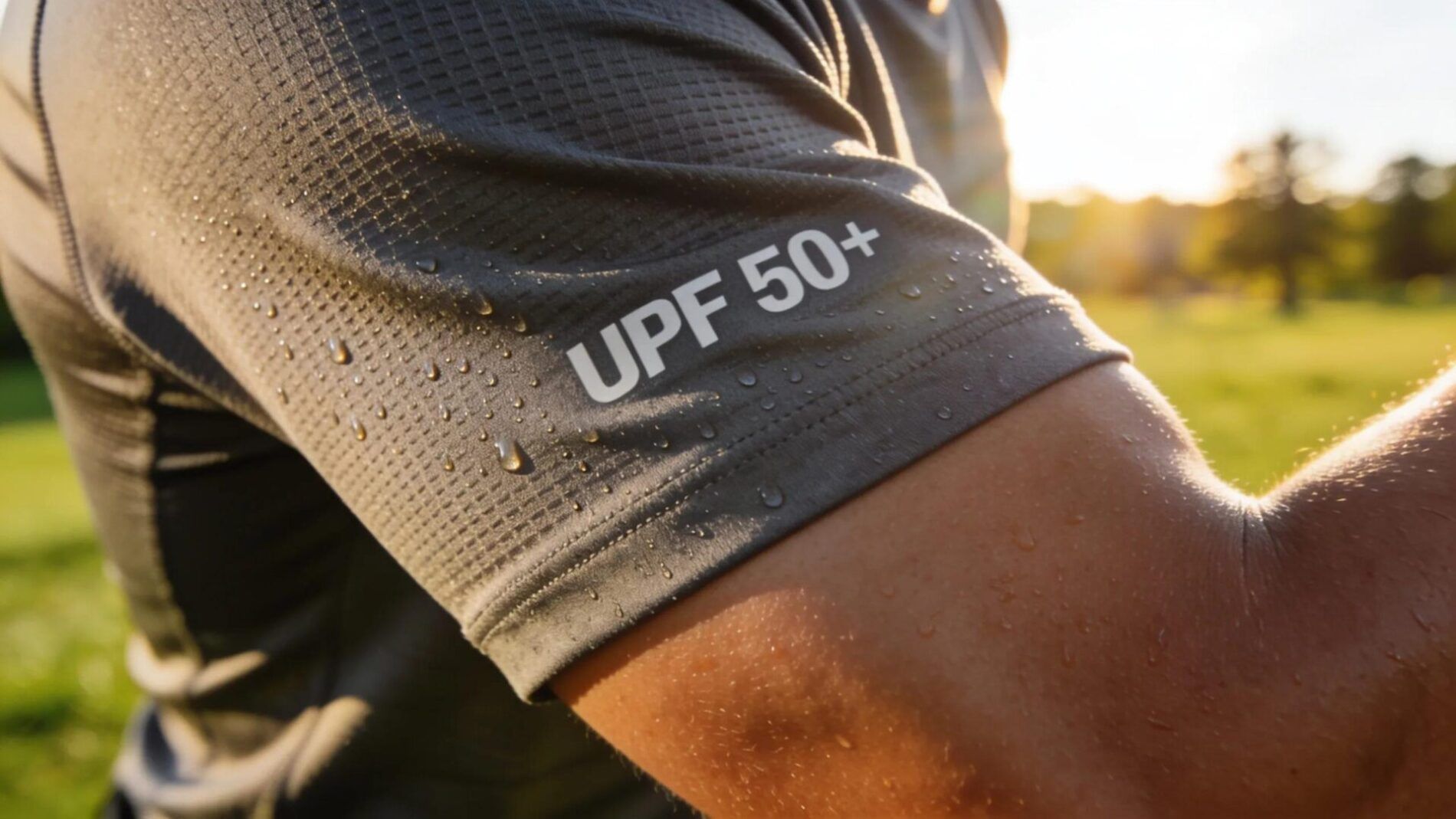 Close-up of UPF 50+ fabric protecting against UV